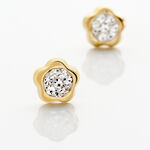 Boucles D'Oreilles Puces Barbro Or Jaune Cristal - Puces Femme | Marc Orian