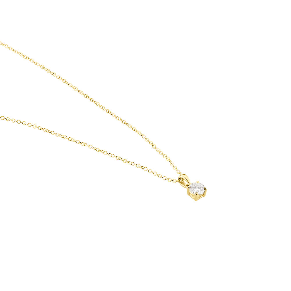 Collier Alexandra Or Jaune Diamant - Colliers solitaires Femme | Marc Orian