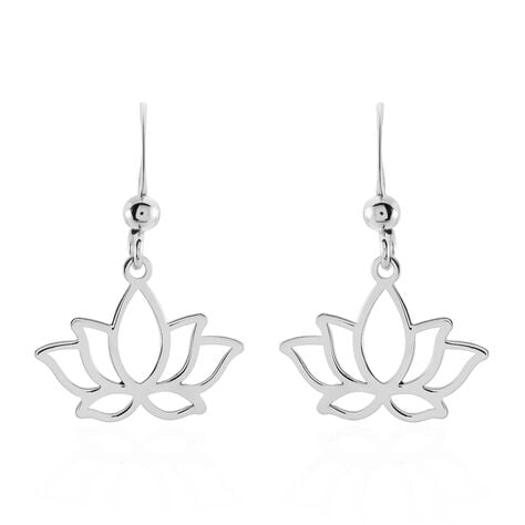 Boucles D'oreilles Pendantes Raia Argent Blanc - Pendantes Femme | Marc Orian