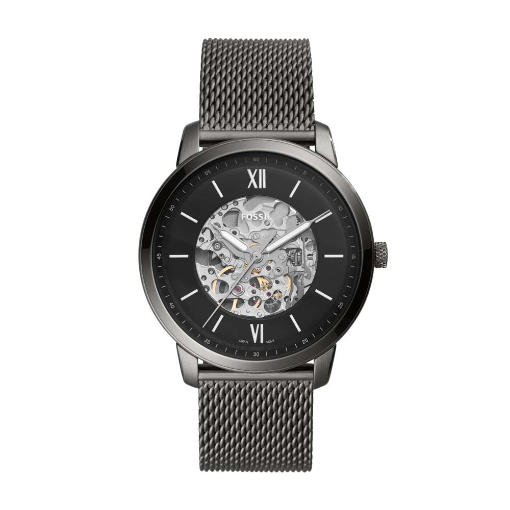 Montre homme mecanisme apparent bracelet acier best sale