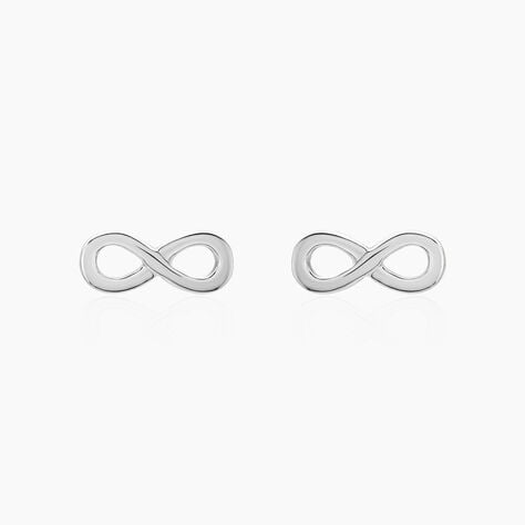 Boucles D'oreilles Puces Kamy Argent Blanc - Puces Femme | Marc Orian