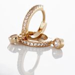 Creoles Dili Plaqu&eacute; Or Oxydes De Zirconium - Boucles d'oreilles pampille Femme | Marc Orian