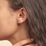 Boucles D'oreilles Puces Anne-maudae Double Coeurs Or Bicolore - Puces Femme | Marc Orian