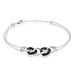 Bracelet Link Argent Blanc Céramique Et Oxyde De Zirconium - Bracelets chaînes Femme | Marc Orian