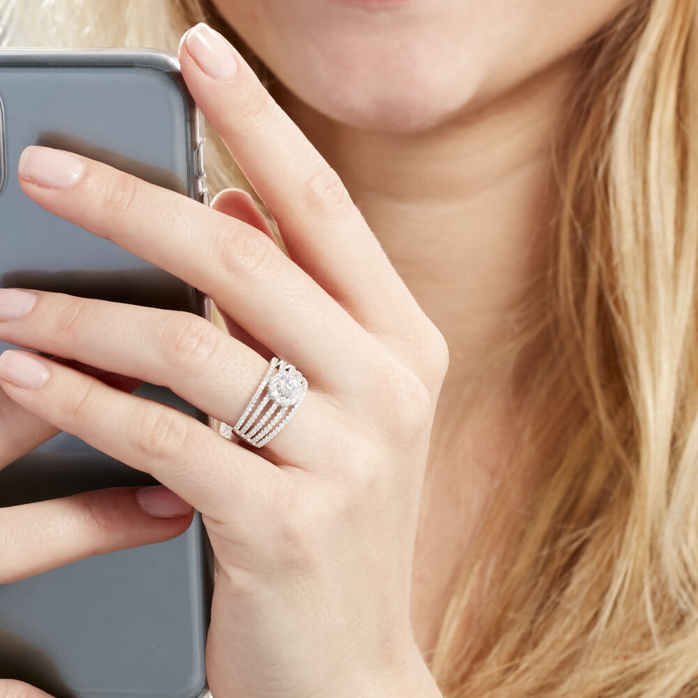 Bague Solitaire Iolente Argent Oxyde De Zirconium -  Femme | Marc Orian