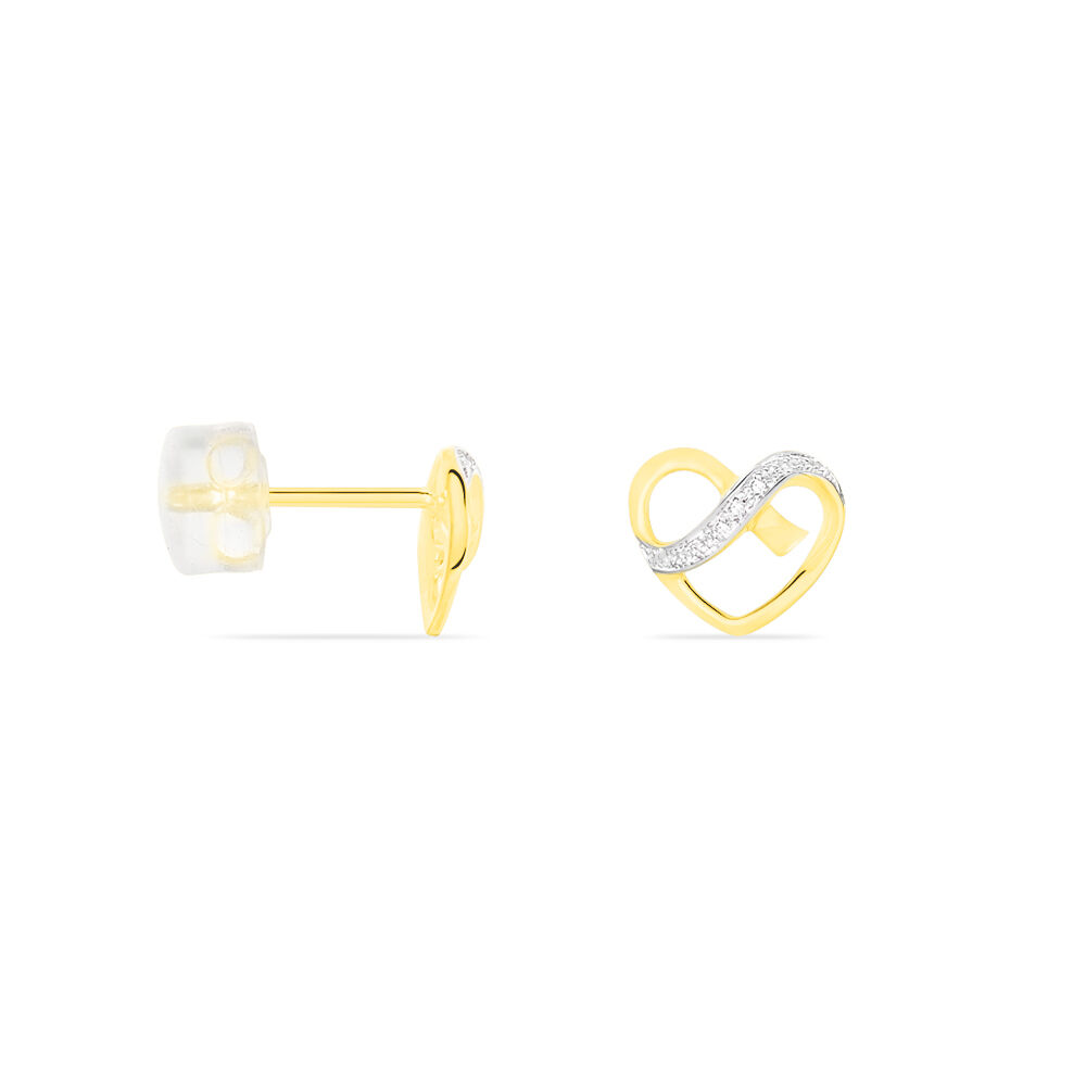 Boucles D'oreilles Puces Juliane Or Jaune Diamant -  Femme | Marc Orian