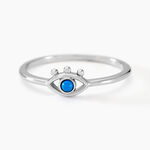 Bague Pernelle Argent Blanc Turquoise - Bijoux fantaisie Femme | Marc Orian