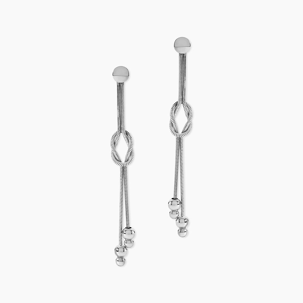 Boucles D'oreilles Pendantes Mariana Argent Blanc - Pendantes Femme | Marc Orian