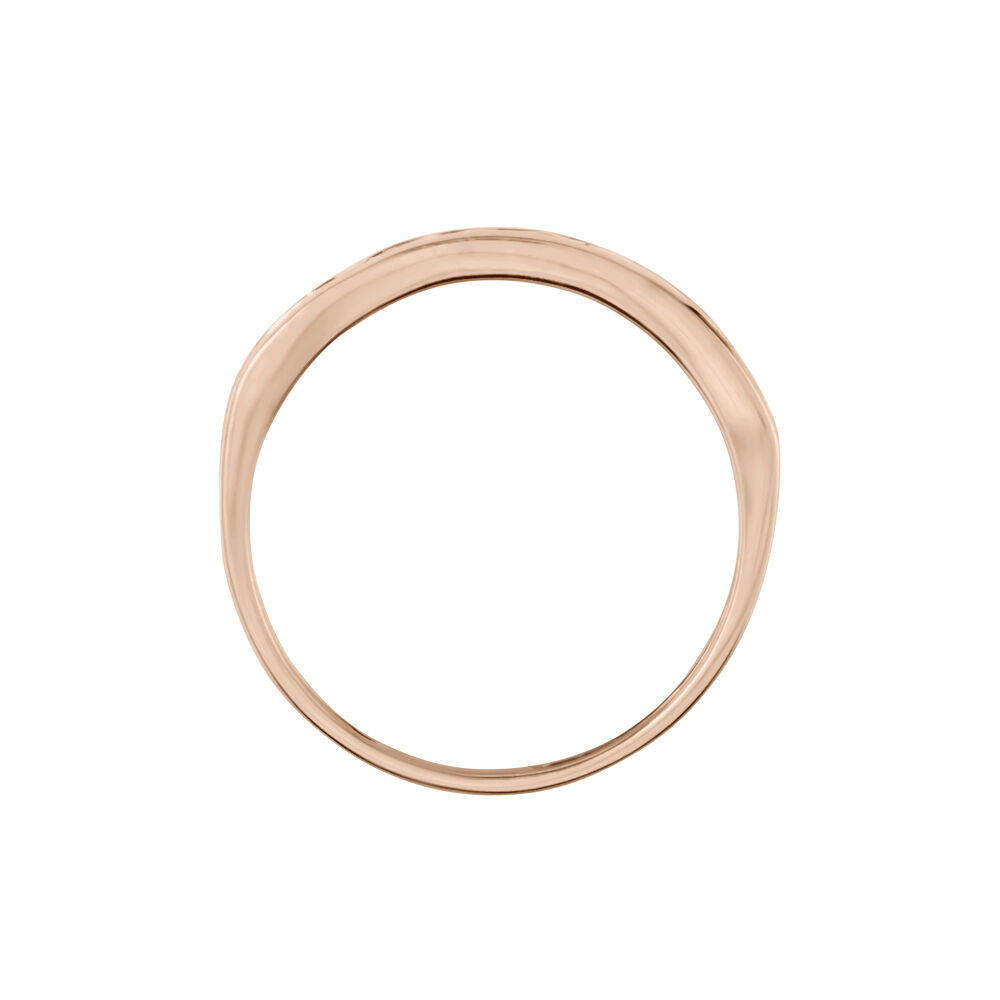 Demi Alliance Davila Or Rose Oxyde - Alliances avec pierres Femme | Marc Orian
