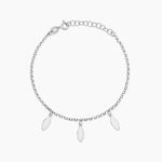 Bracelet Argent Blanc Osama - Bracelets fantaisie Femme | Marc Orian
