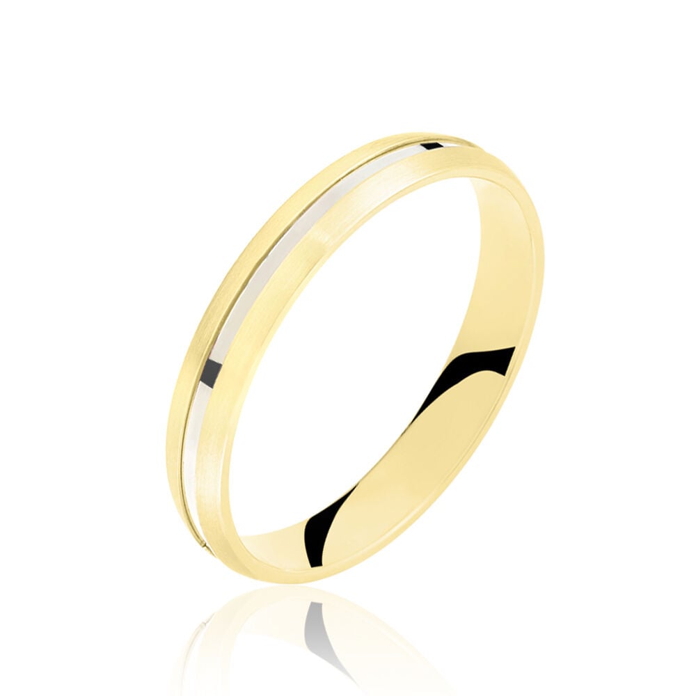 Alliance Prescilia Ruban Plat Or Bicolore - Alliances duo Unisex | Marc Orian