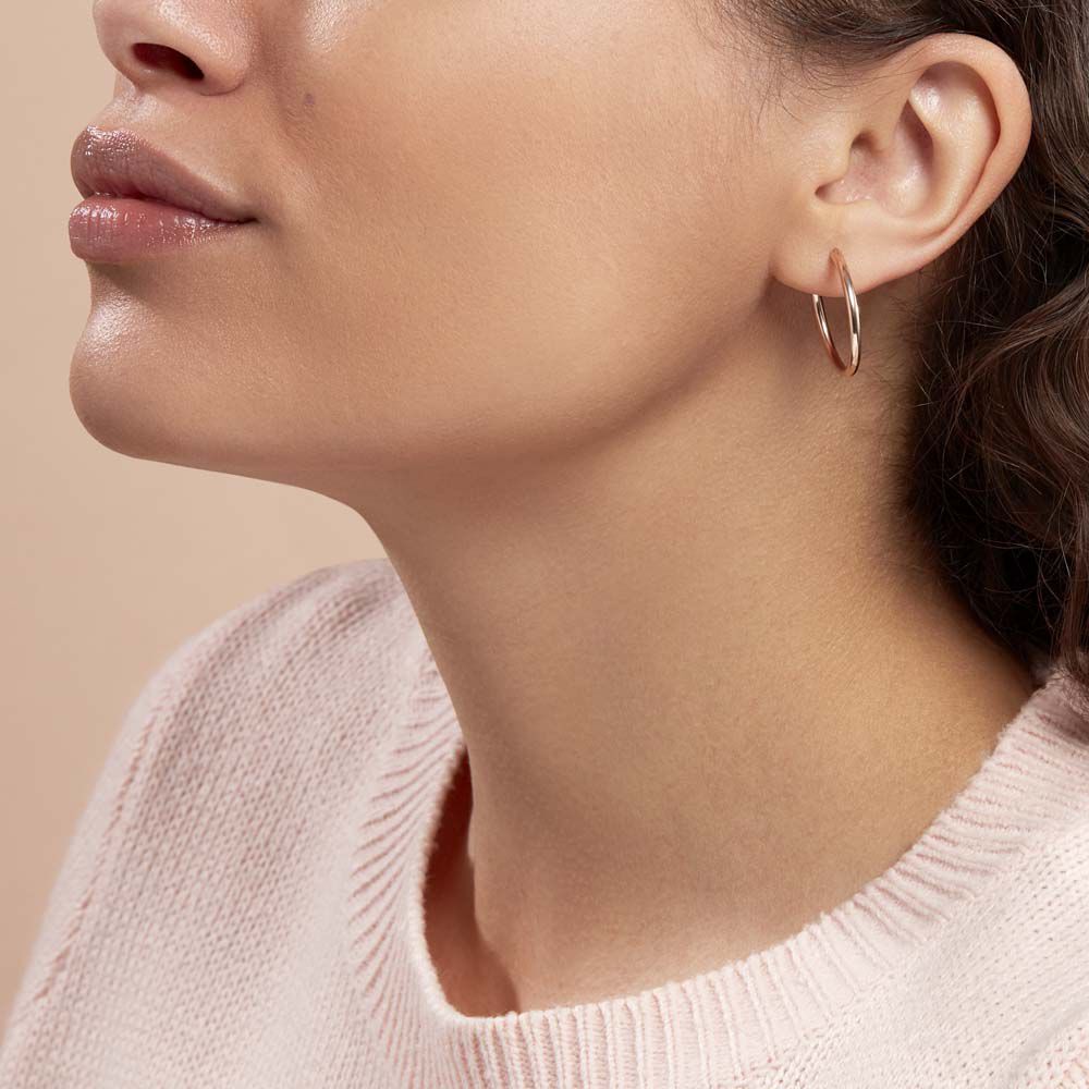 Créoles Argent Rose Olympia - Créoles Femme | Marc Orian