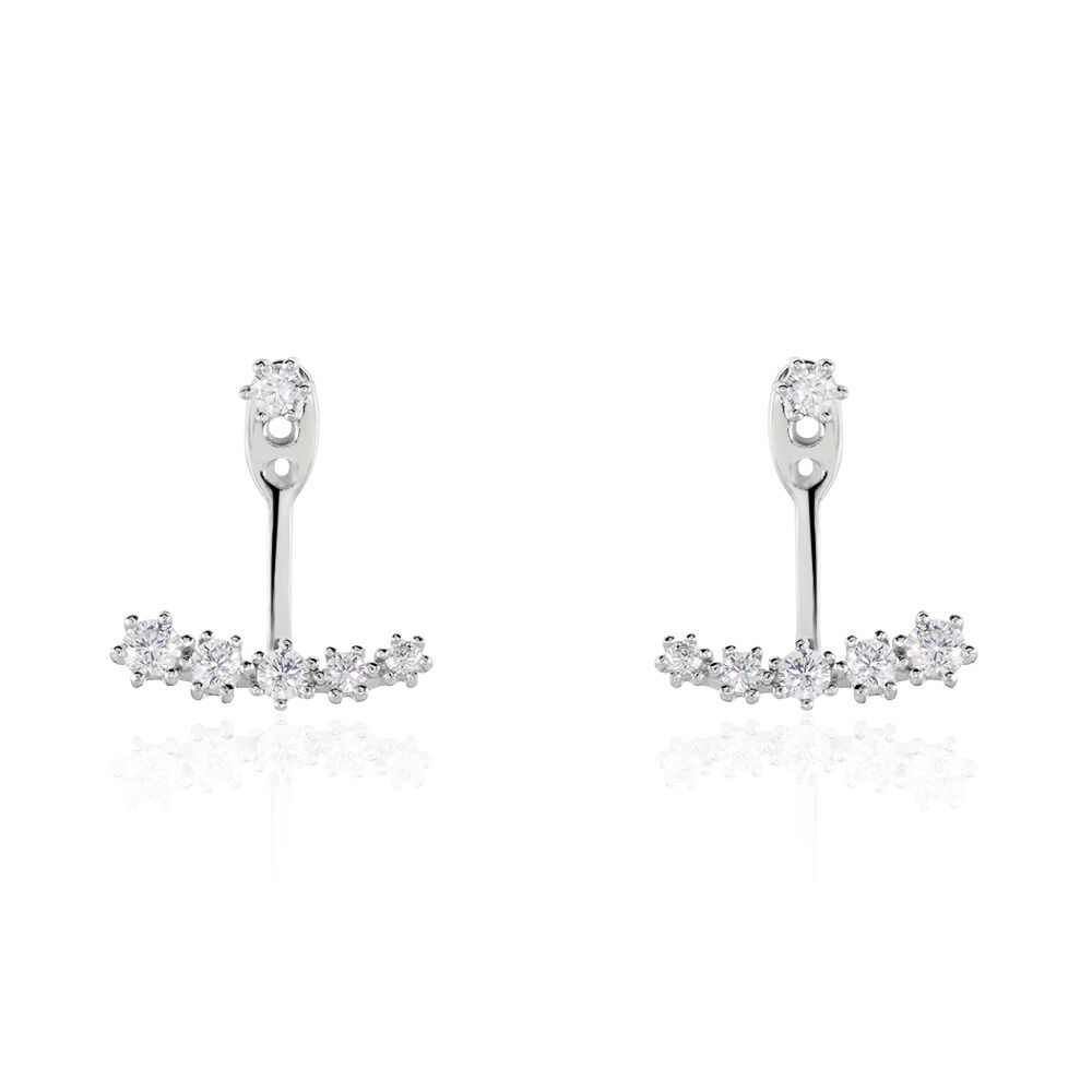 Bijoux D'oreilles Karoly Argent Blanc Oxyde De Zirconium - Piercings d'oreilles Femme | Marc Orian