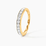 Demi-alliance Or Jaune Valentine Diamants Synthetique - Alliances avec pierres Femme | Marc Orian
