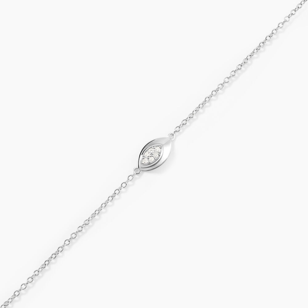 Bracelet Duchesse Argent Blanc Oxyde De Zirconium - Bracelets chaînes Femme | Marc Orian