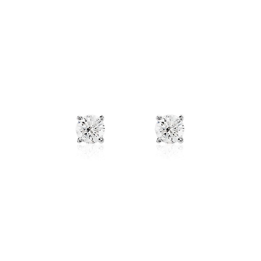Boucles D'oreilles Puces Or Blanc Aphrodite Diamants - Clous d'oreilles Femme | Marc Orian