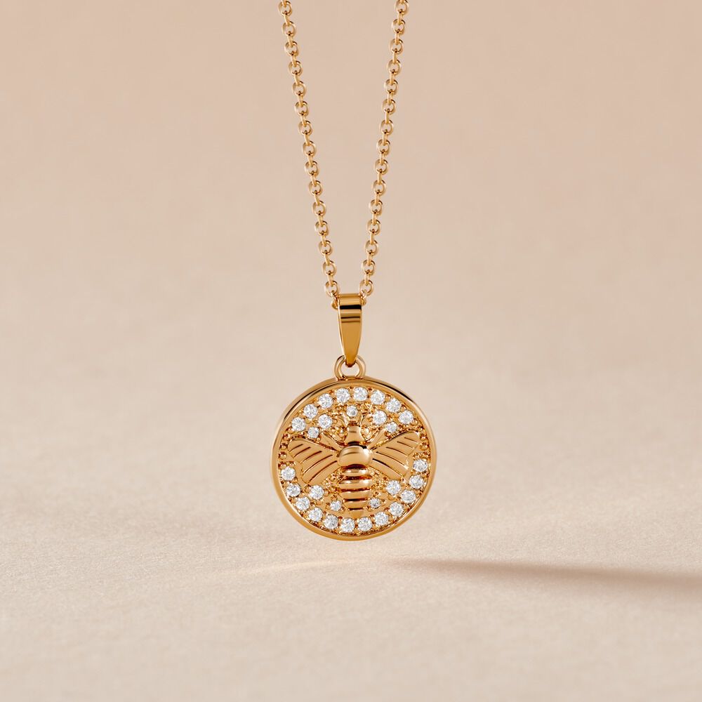 Collier Abelha Plaqué Or Jaune Oxyde De Zirconium - Colliers avec pierres Femme | Marc Orian