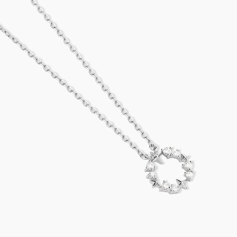 Collier Sueda Argent Blanc Oxyde De Zirconium - Colliers avec pierres Femme | Marc Orian