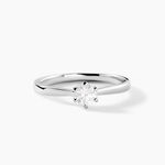Bague Solitaire Athena Or Blanc Diamant - Parures de mariage Femme | Marc Orian