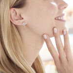 Boucles D'oreilles Puces Mastrona Or Blanc Diamant - Pendantes Femme | Marc Orian