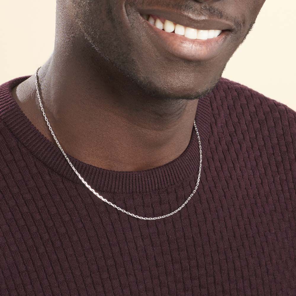 Chaîne Claudine Maille Forçat Argent Blanc - Chaines Famille | Marc Orian