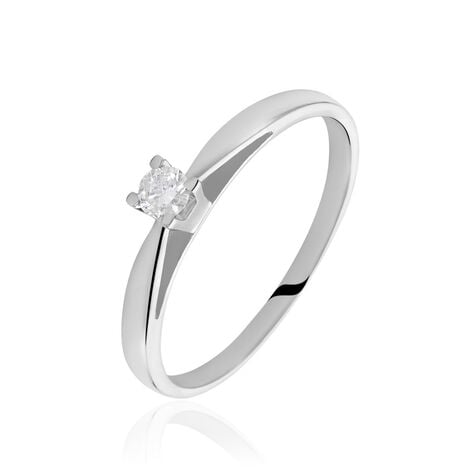 Bague Solitaire Morrigane Or Blanc Diamant - Solitaires Femme | Marc Orian