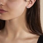 Boucles D'oreilles Puces Argent Blanc Tania Oxydes De Zirconium - Puces Femme | Marc Orian