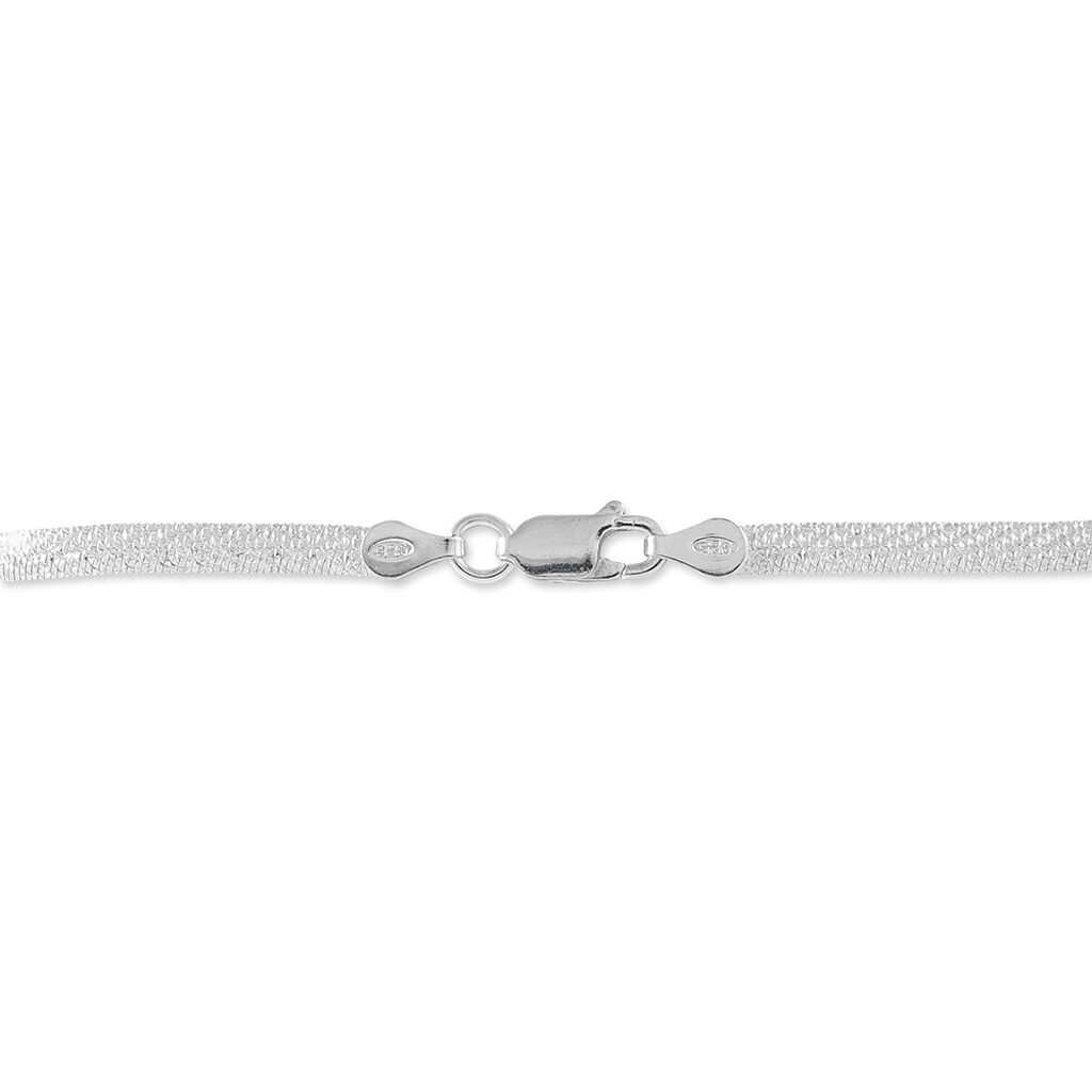 Bracelet Zoubeida Argent Blanc - Bracelets mailles Femme | Marc Orian