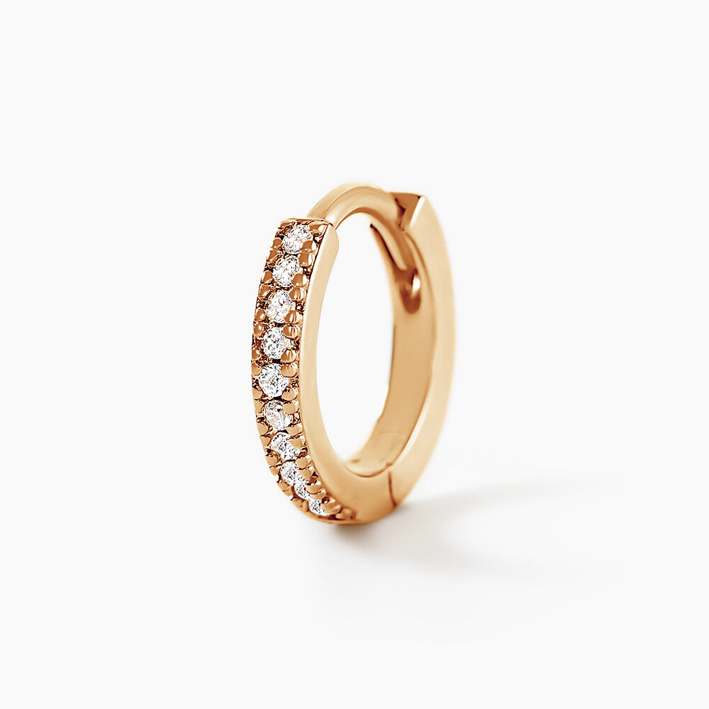 Créole Unitaire Kalinda Plaqué Or Jaune Oxyde De Zirconium - Piercings d'oreilles Femme | Marc Orian