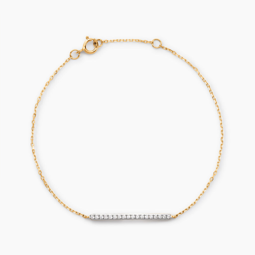 Bracelet Beckah Or Jaune Oxyde De Zirconium - Bracelets cha&icirc;nes Femme | Marc Orian