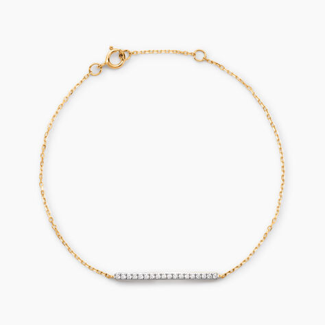 Bracelet Beckah Or Jaune Oxyde De Zirconium - Bracelets cha&icirc;nes Femme | Marc Orian