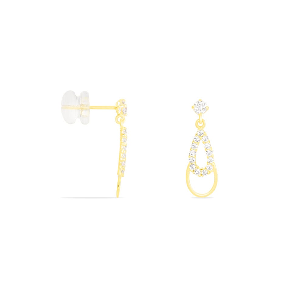Boucles D'oreilles Pendantes Britain Or Jaune Oxyde De Zirconium - Pendantes Femme | Marc Orian
