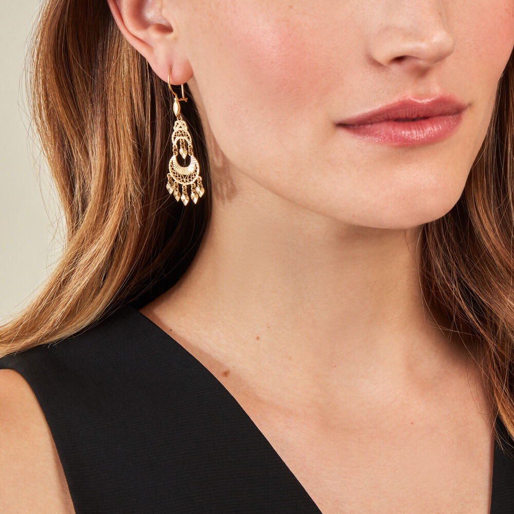 Boucles D'oreilles Pendantes Cherki Or Jaune - Pendantes Femme | Marc Orian