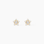 Boucles D'oreilles Puces Ilkis Etoile Or Jaune Oxyde De Zirconium - Puces Femme | Marc Orian