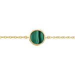 Bracelet Plaqu&eacute; Or Neassa Malachite - Bracelets Medailles Femme | Marc Orian