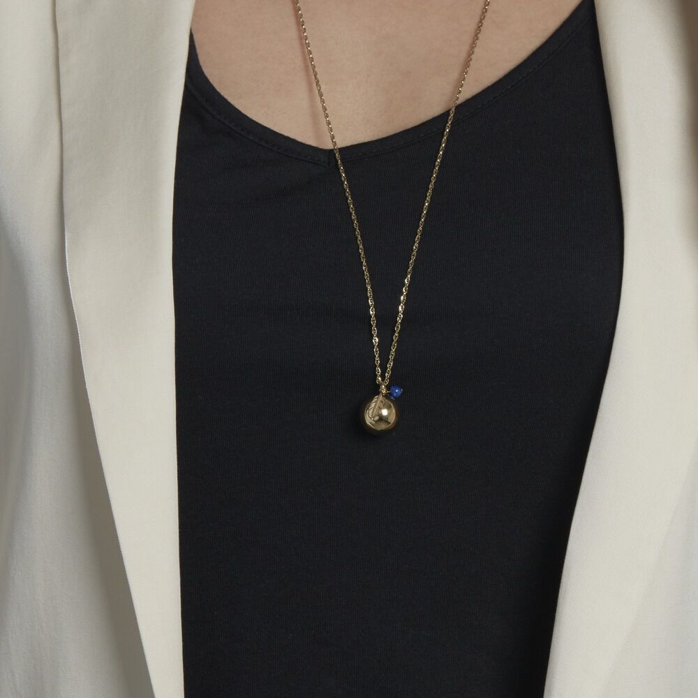 Collier My Bola Acier Jaune Aventurine -  Femme | Marc Orian