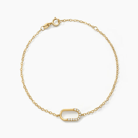 Bracelet Minimalist Chic Or Jaune Oxyde De Zirconium - Bracelets cha&icirc;nes Femme | Marc Orian