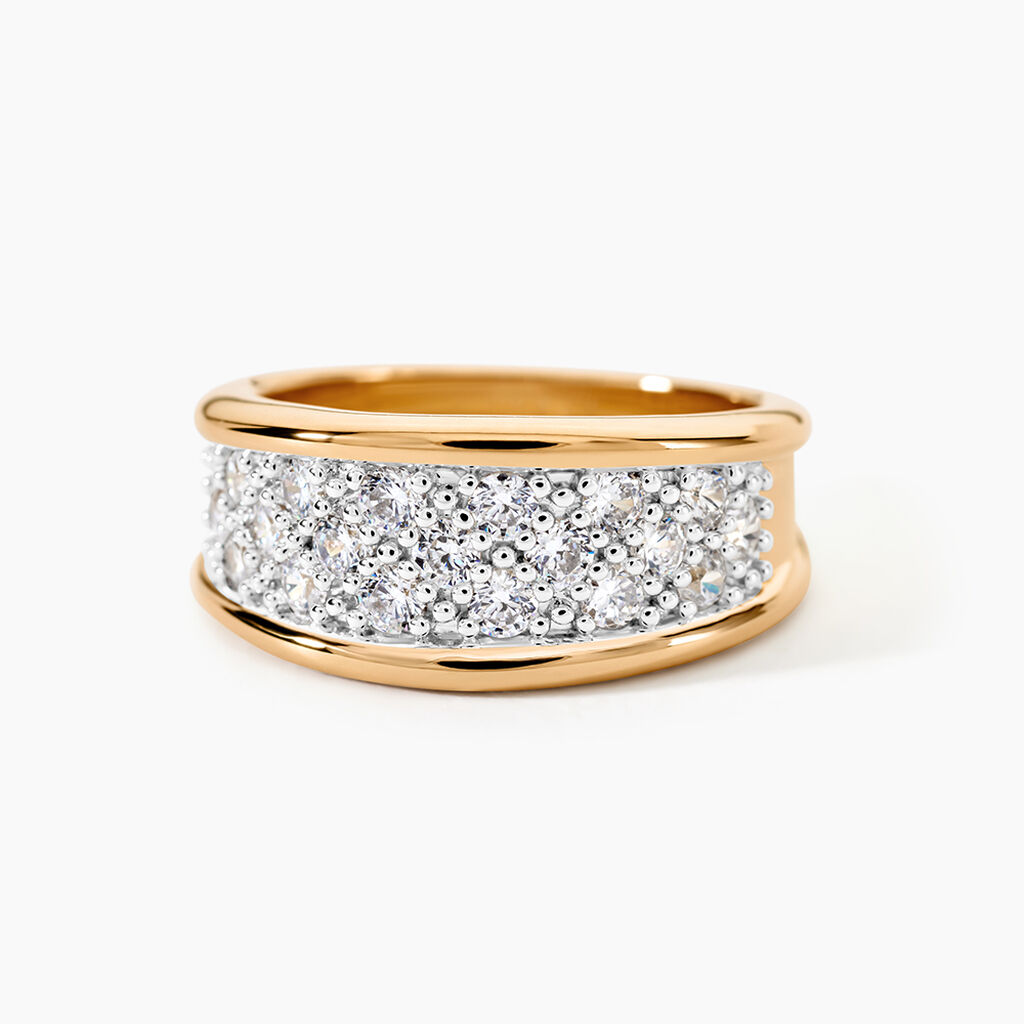 Bague Guerline Plaqu&eacute; Or Jaune Oxyde De Zirconium - Bagues avec pierre Femme | Marc Orian