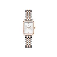cadran rose fond blanc bracelet acier rose