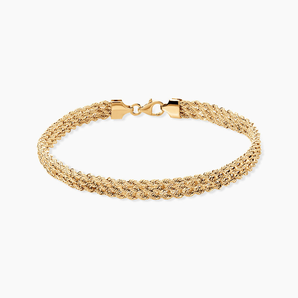 Bracelet Cordelia Maille Corde 3 Rangs Or Jaune - Bracelets mailles Femme | Marc Orian