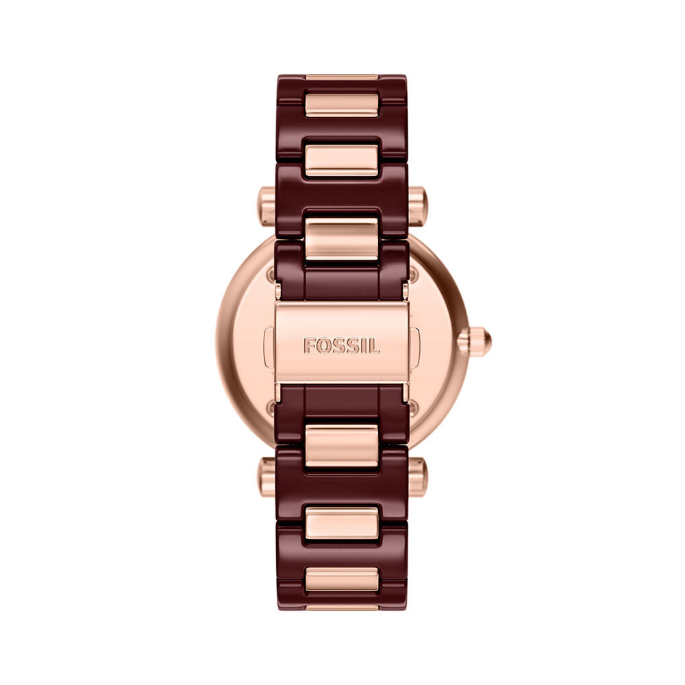 Montre Fossil Carlie 38 Bordeaux - Montres &eacute;tanches Femme | Marc Orian
