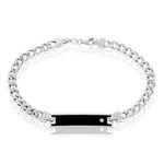Bracelet Identite Argent Blanc Ilias Oxyde De Zirconium - Gourmettes Homme | Marc Orian