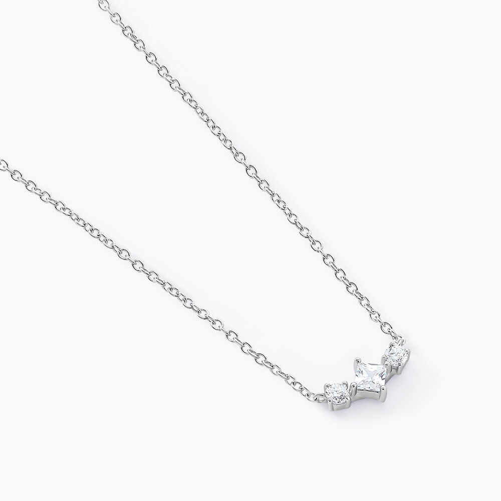 Collier Desert Argent Blanc Oxyde De Zirconium - Colliers avec pierres Femme | Marc Orian