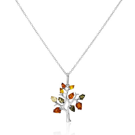 Collier Chahida Argent Blanc Ambre - Colliers Femme | Marc Orian