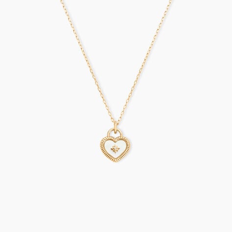 Collier Bronte Or Jaune Nacre Diamant - Colliers avec pierres Femme | Marc Orian
