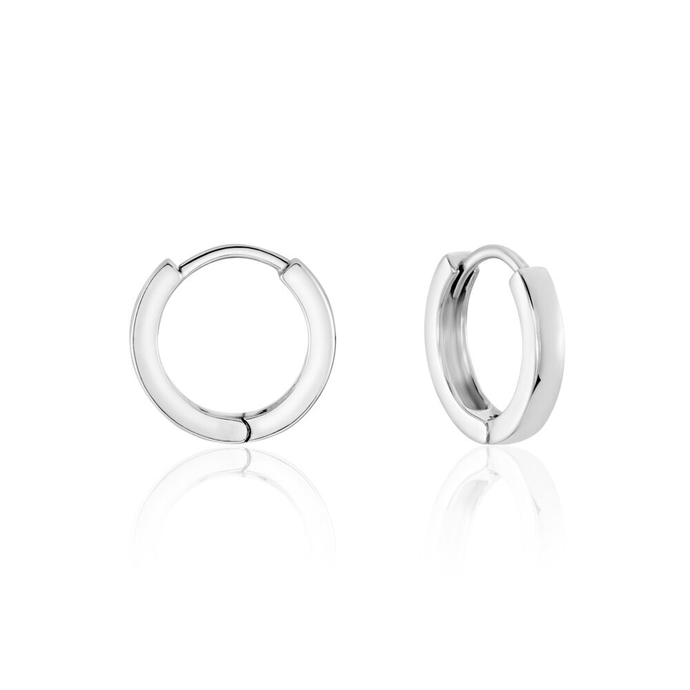 Créoles Argent Blanc Eleanora - Créoles Femme | Marc Orian