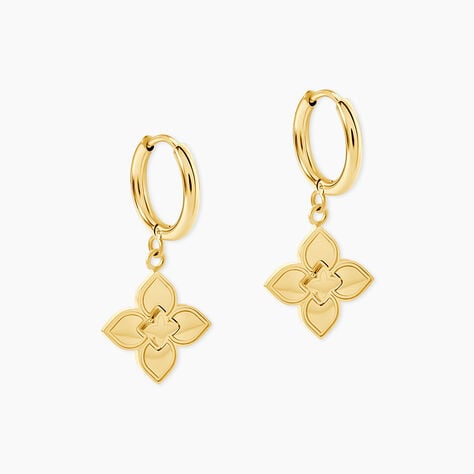 Cr&eacute;oles Mirena Acier Jaune - Boucles d'oreilles pampille Femme | Marc Orian
