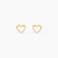 Boucles D'oreilles Puces Anne-maudae Coeurs Or Jaune