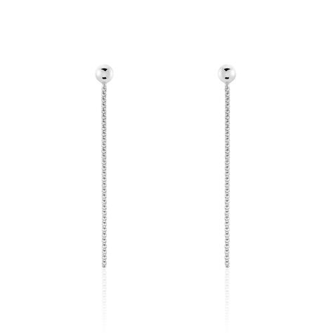 Boucles D'oreilles Pendantes Narimene Argent Blanc - Pendantes Femme | Marc Orian