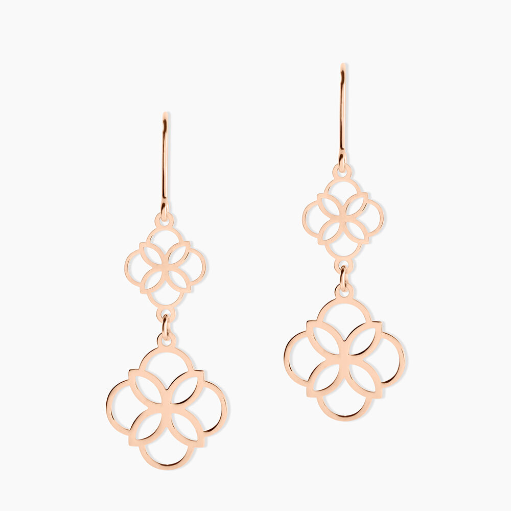 Boucles D'oreilles Pendantes Letizia Argent Rose - Pendantes Femme | Marc Orian